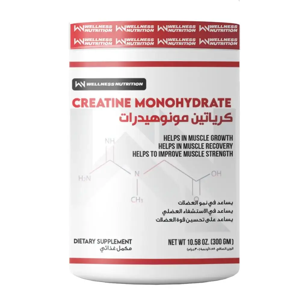 [6224002171016] Wellness Nutrition Creatine Monohydrate-300G-60Serv.-Unflavored