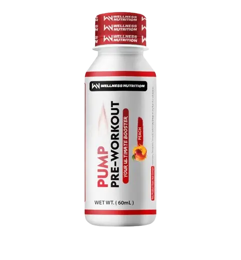 [6224002171641] Wellness Nutrition Pump Pre-Workout Shot -60Ml- Peach